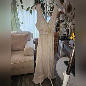 Terzo Millenio Linen Maxi Dress
